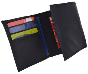 Genuine Leather Wallets For Men Trifold Mens Wallet With ID Window RFID Blocking-menswallet