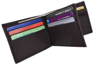 Bifold Leather Wallet W/ Middle ID Flap 3052-menswallet