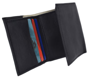Trifold Lamb Leather Wallet W/Removable ID attached W/Hook and Loop Closure 3255-menswallet
