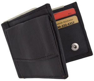 Small Genuine Leather Kids Bifold Wallet 86-menswallet