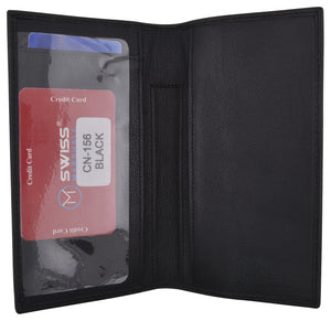 RFID Unisex Checkbook cover-Duplicate Checks Premium Soft Quality Leather-menswallet