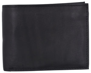 Swiss Marshall RFID Premium Leather Men's Bifold Flap ID Card Holder Wallet-menswallet