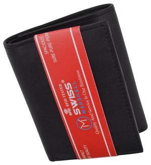 Swiss Marshall Men's RFID Blocking Premium Leather Removable Card/ID Holder Trifold Wallet-menswallet