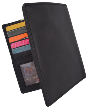 Swiss Marshall RFID Hipster Bifold Mens Premium Leather 2 ID Card Holder Slim Wallet-menswallet