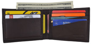 Swiss Marshall Mens Leather Bifold RFID Blocking Removable Card ID Holder Wallet-menswallet