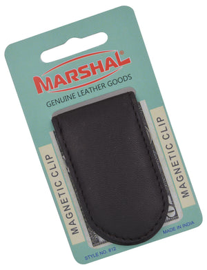 Slim Magnetic Money Clip Genuine Leather Business Card Holder for Men-menswallet