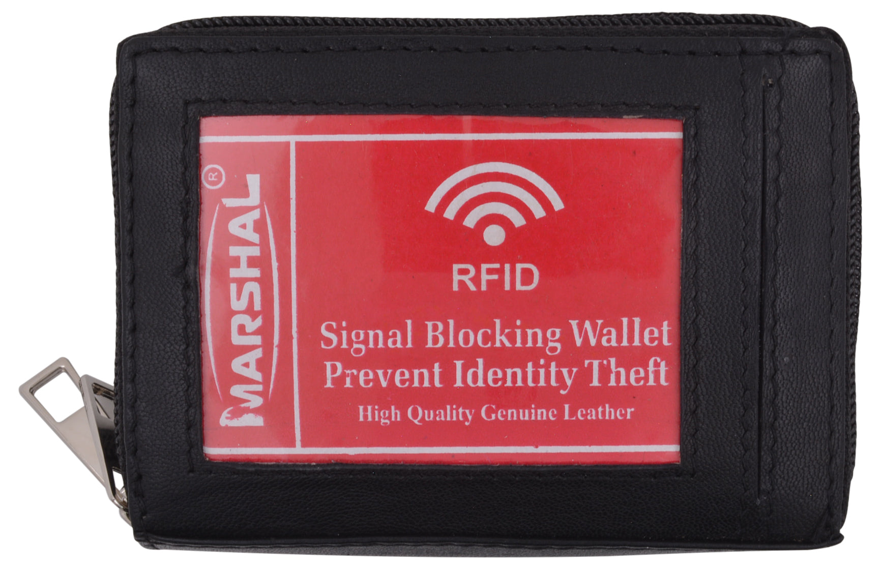 Marshal Genuine Leather Credit Card Wallet with Zipper Case Holder Security Travel Rfid Marshal Genuine Leather Credit Card Wallet with Zipper Case Holder Security Travel Rfid
