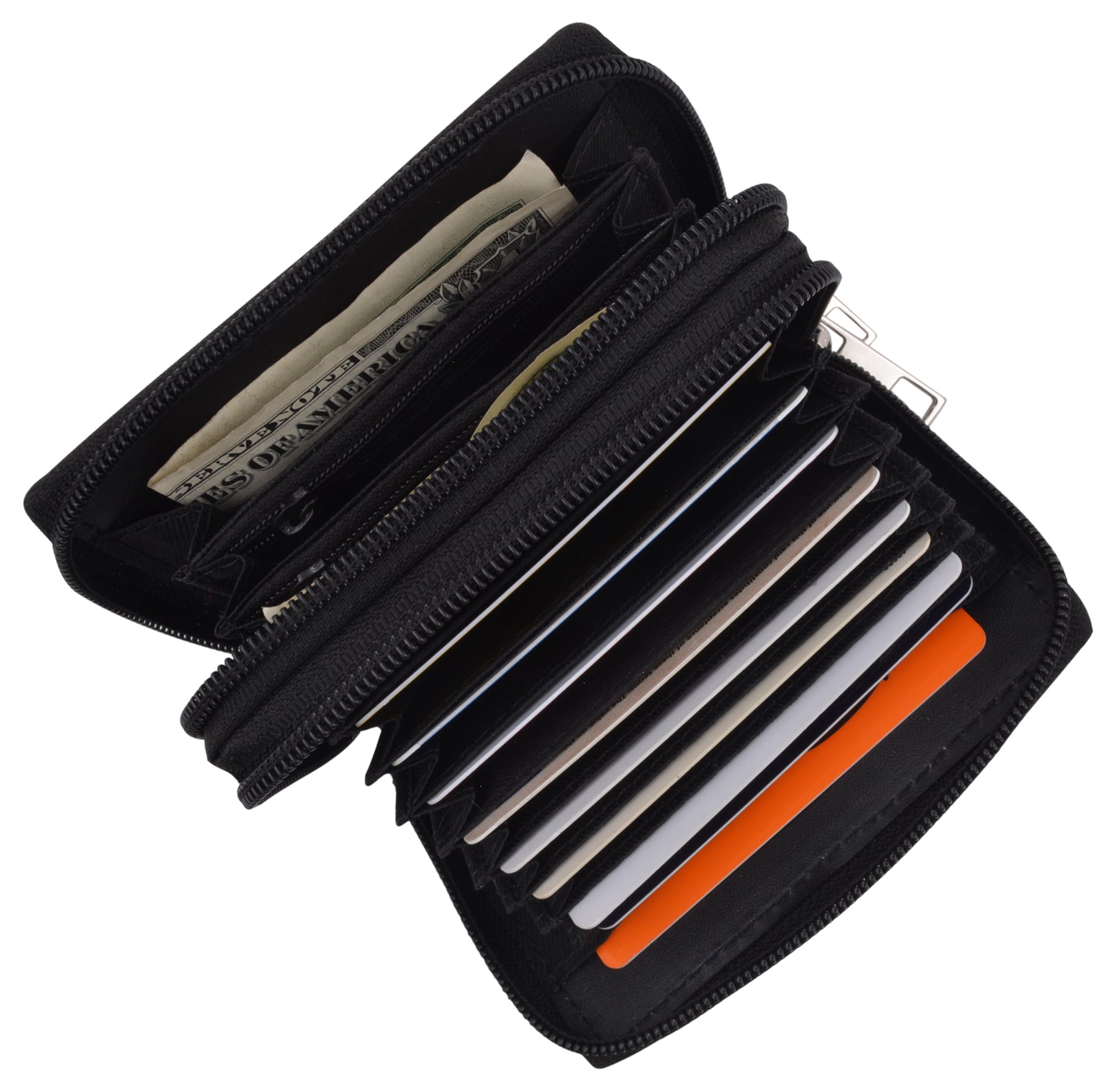 Marshal Genuine Leather Credit Card Wallet with Zipper Case Holder Security Travel Rfid Marshal Genuine Leather Credit Card Wallet with Zipper Case Holder Security Travel Rfid