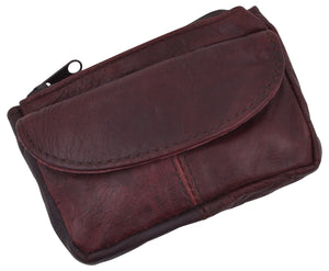 Ladies Leather Small Change Coin Purse W/Front Snap Pocket for Women-menswallet