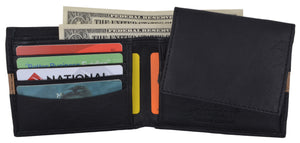 Cavelio Leather Men's Bifold Credit Card Removable ID Wallet-menswallet