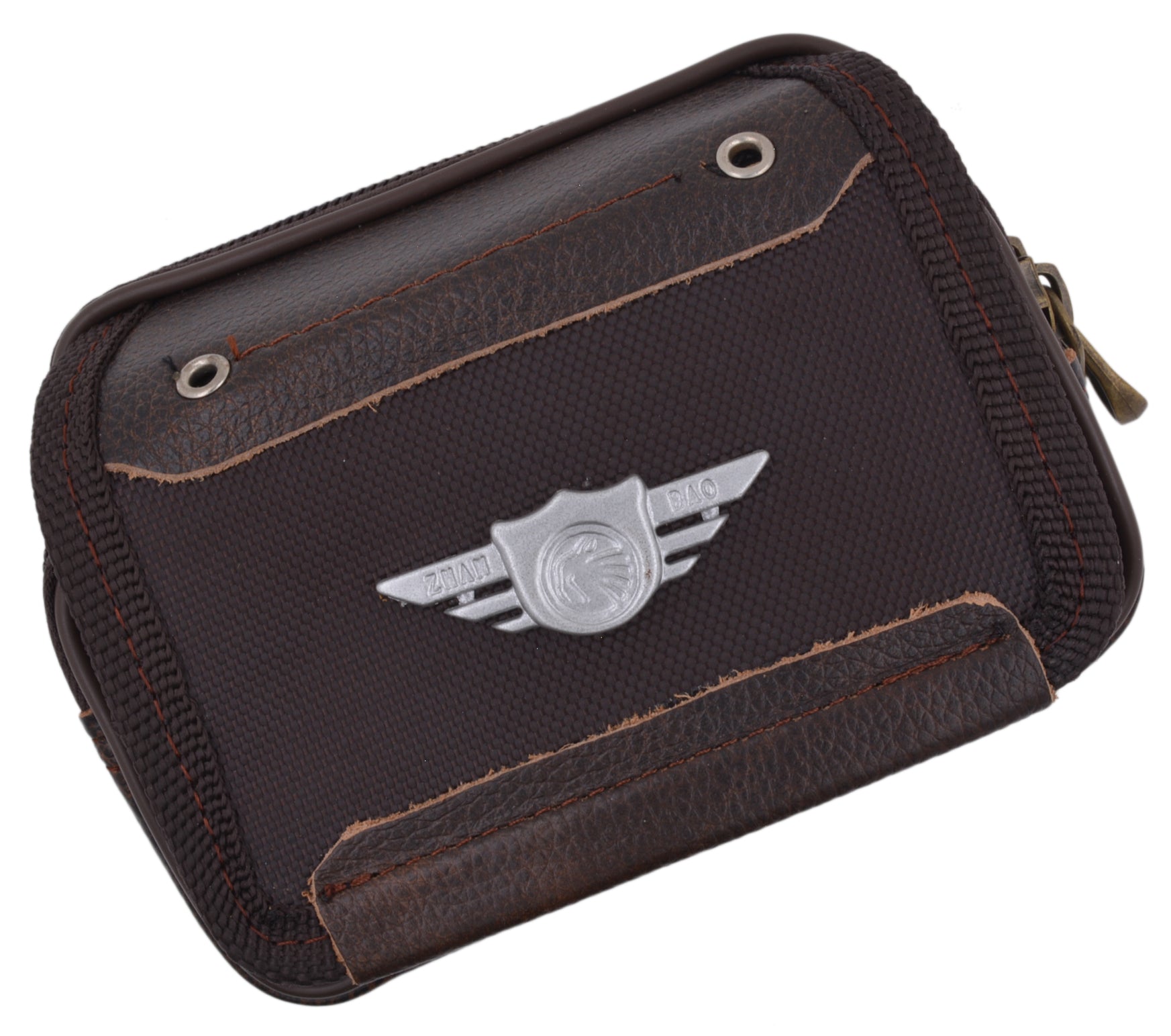 backpack zipper leather wallets Travel Belt Loops Waist Bag Zipper Wallet Pouch for Men & Women