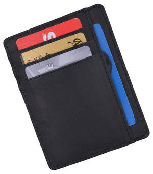 Genuine Leather Slim Card Holder Wallets For Men - Minimalist RFID Blocking Marshal-menswallet