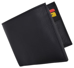 RFID Blocking Premium Leather Bifold Men's Multi-Card Holder Wallet-menswallet