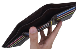 Trifold Men's RFID Blocking Premium Leather Classic Credit Card Holder Wallet-menswallet