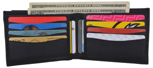 Men's Premium Leather RFID Bifold Wallet W/ Removable Front ID Card Holder-menswallet