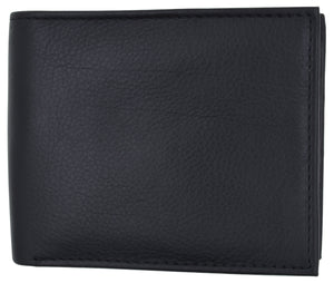 Swiss Marshall RFID Blocking Premium Leather Bifold Center Flap Card ID Wallet Gift Box-menswallet