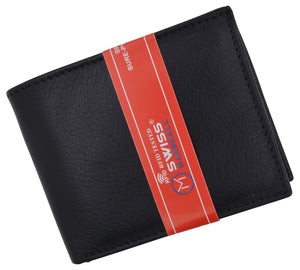 RFID Blocking Mens Premium Leather Credit Card Bifold Wallet W/ Removable ID Holder-menswallet