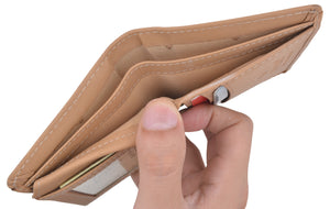 Cavelio Men's Premium Leather L-Shape Bifold Credit Card ID Holder Wallet-menswallet
