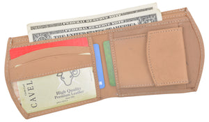Men's Premium Leather Credit Card ID Holder Bifold Wallet with Coin Pocket-menswallet