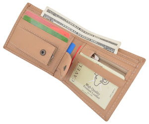 Slim Mens Bifold Wallet Premium Leather Credit Card ID Holder Key Pocket Wallet-menswallet
