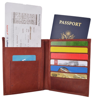 Leather USA Passport Holder Cover Case & Travel Wallet for Men & Women Boarding Pass Credit Card Holder Protection-menswallet