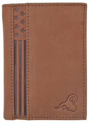 RFID Blocking Bifold USA Wallet For Men Leather Extra Capacity Mens Bifold Wallet W/ Vertical Design-menswallet