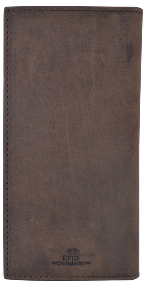 USA Genuine Leather Checkbook Cover For Men & Women Checkbook Holder Wallet RFID Blocking-menswallet