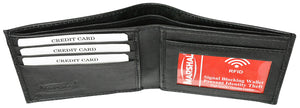 New Genuine Leather Wallets For Men Slim Minimalist Bifold Wallet RFID Blocking-menswallet