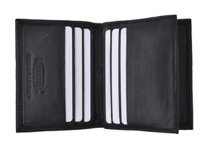 MENS RFID BLOCKING REAL LEATHER SMALL WALLET PURSE MULTI CREDIT CARD HOLDER-menswallet