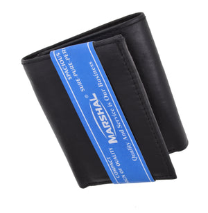 Mens Leather Simple Trifold ID Wallet 1145-menswallet