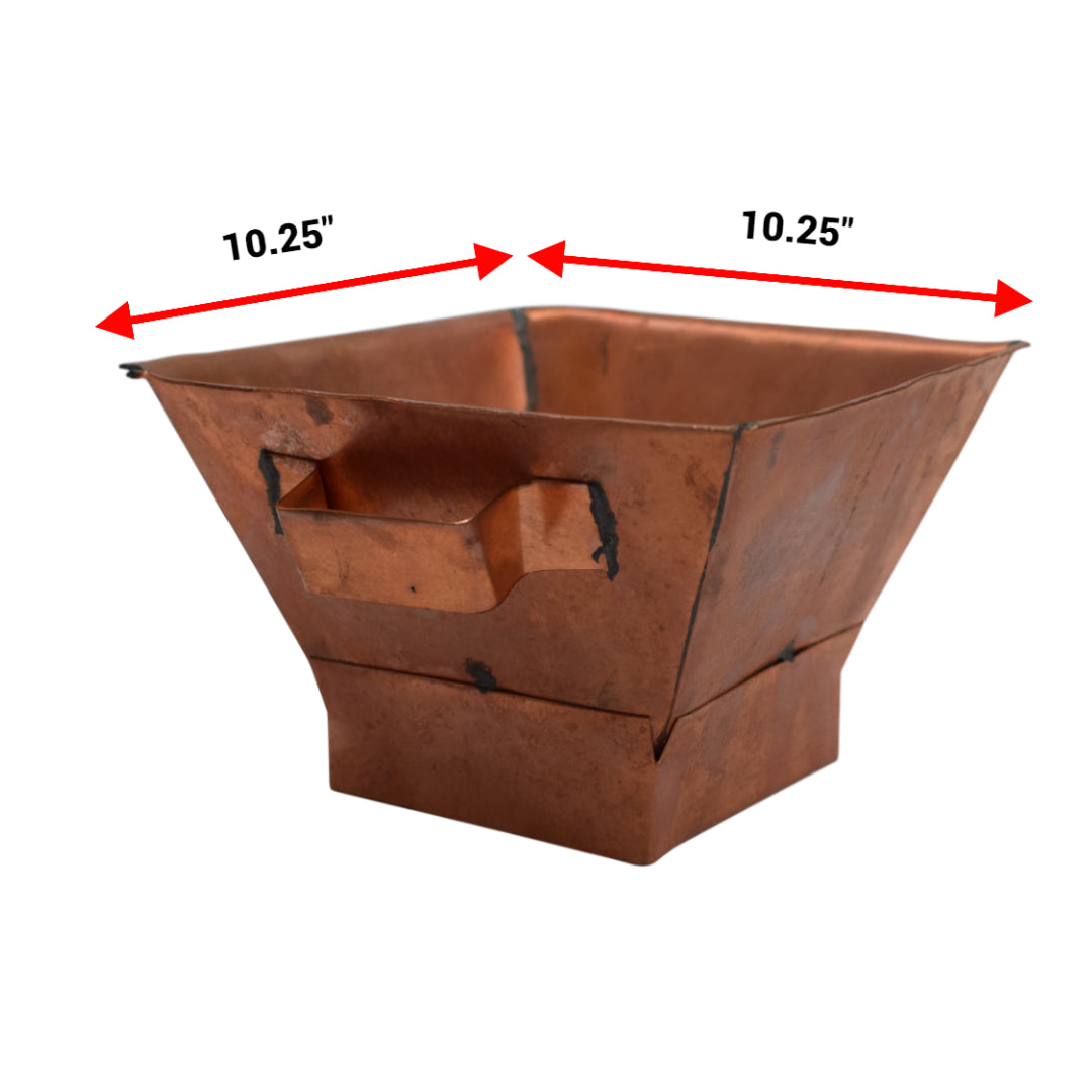 Heavy Duty Copper Hawan Kund Traditional Indian Style Copper Hawan Kund Agnihotra Ideal Pooja Hindu Accessory-menswallet