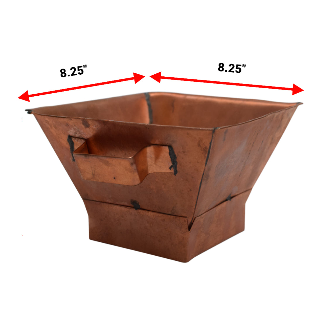 Heavy Duty Copper Hawan Kund Traditional Indian Style Copper Hawan Kund Agnihotra Ideal Pooja Hindu Accessory-menswallet