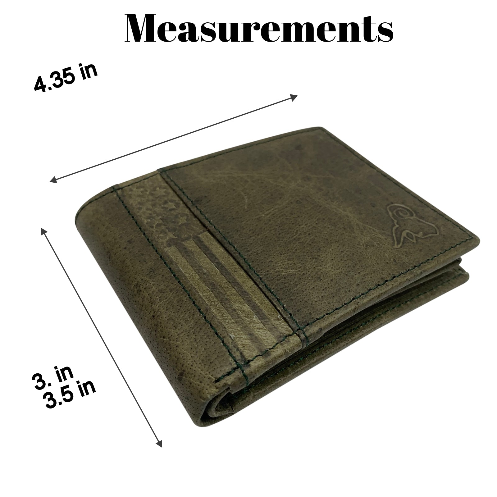 USA RFID Men's Bifold Wallets for Men Genuine Leather 2 ID Windows Billfold Wallet US Design-menswallet