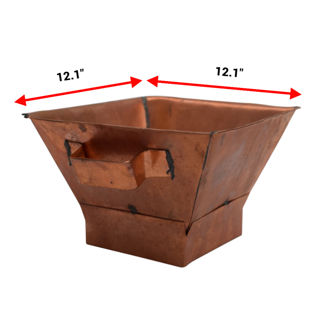 Heavy Duty Copper Hawan Kund Traditional Indian Style Copper Hawan Kund Agnihotra Ideal Pooja Hindu Accessory-menswallet