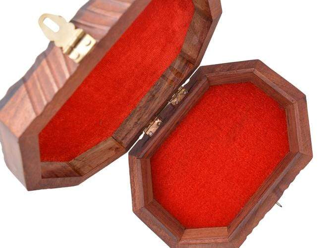 Decorative Handmade Wooden Box Jewelry Trinket Holder Organizer Keepsake Storage Box Elephant Brass Inlay - wallets for men's at mens wallet