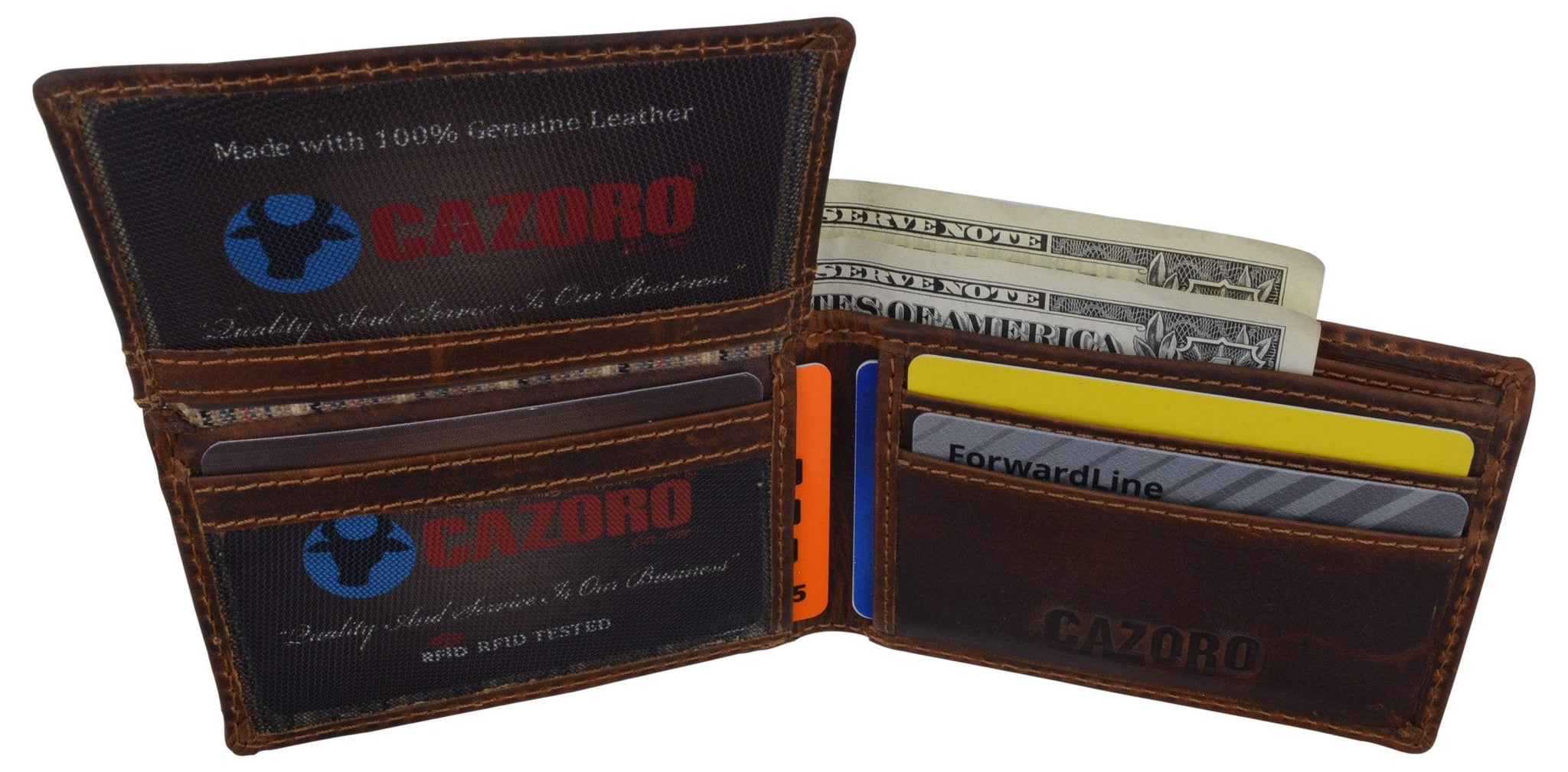 New Small Mens RFID Vintage Leather Bifold Slim Credit Card ID Wallet by Cazoro - wallets for men's at mens wallet