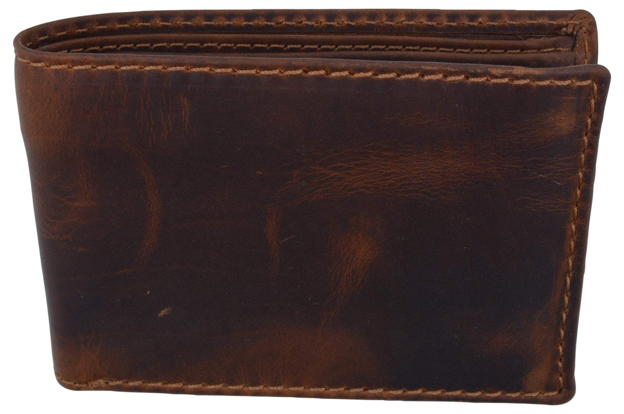 New Small Mens RFID Vintage Leather Bifold Slim Credit Card ID Wallet by Cazoro - wallets for men's at mens wallet