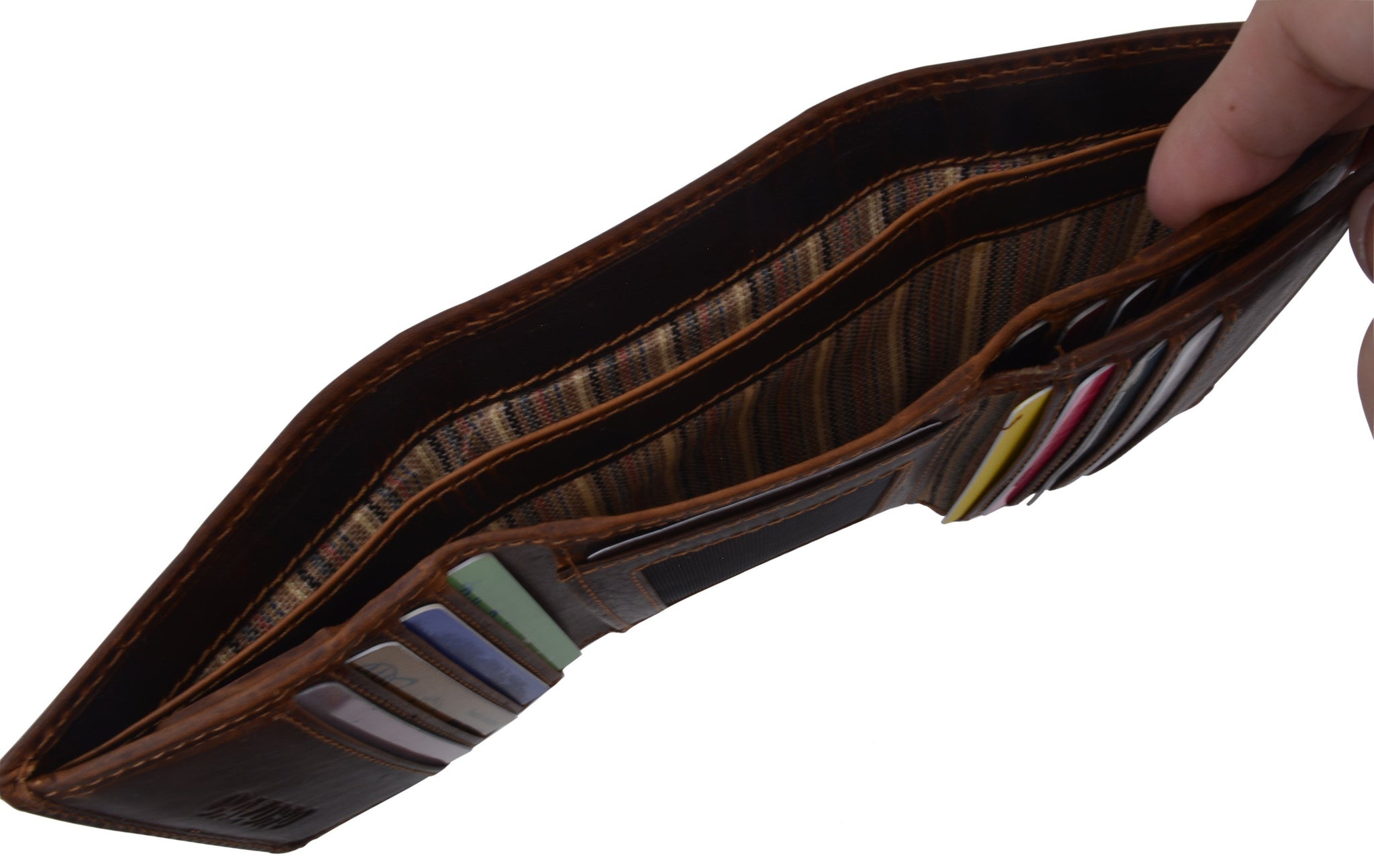 RFID Blocking Cazoro Mens Premium Vintage Leather Trifold Credit Card ID Wallet - wallets for men's at mens wallet