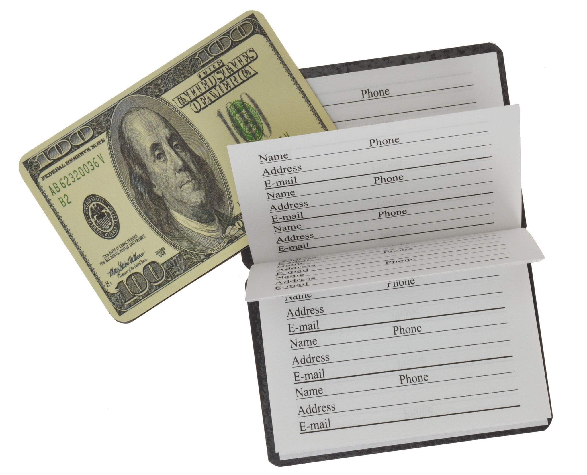 Credit Card Size Address Book Accordion Style with Magnetic Closure - wallets for men's at mens wallet