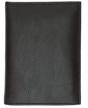 Badge Holder Wallet Genuine Leather Black ID Shield 2518 TA (C)-menswallet