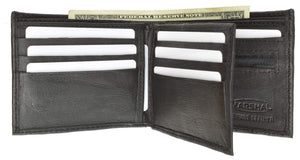 Bifold Leather Wallet W/ Middle ID Flap 3052-menswallet