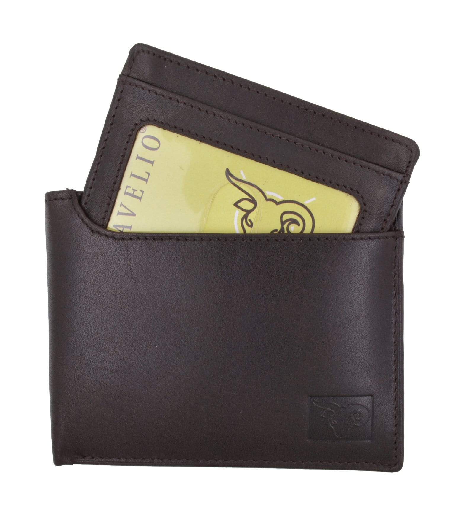 Cavelio Genuine High Quality Leather Mens Bifold Wallet with Removable ID Card Holder 730534 Brown Cavelio Genuine High Quality Leather Mens Bifold Wallet with Removable ID Card Holder 730534 Brown