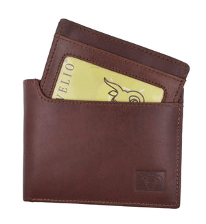 Cavelio Genuine High Quality Leather Mens Bifold Wallet with Removable ID Card Holder 730534 (C)-menswallet