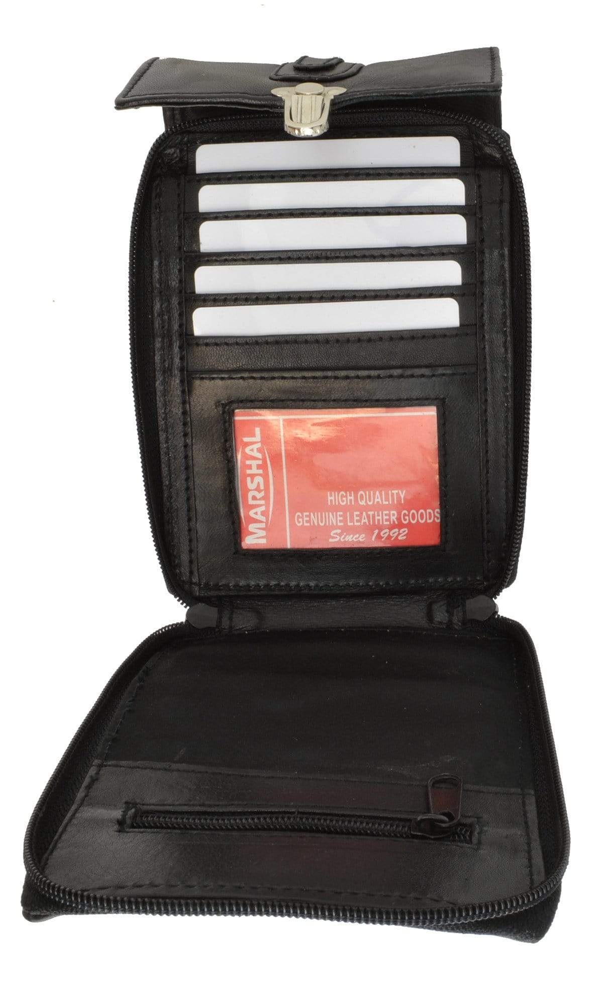 Classic Design Genuine Leather Organizer Bag with Vintage Buckle Closure 121 - wallets for men's at mens wallet