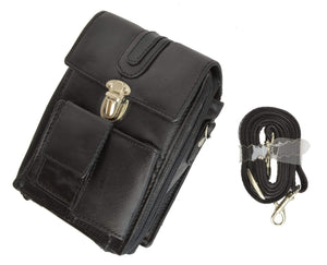 Classic Design Genuine Leather Organizer Bag with Vintage Buckle Closure 121-menswallet