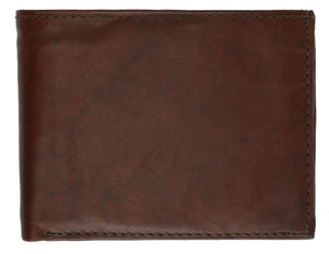Cowhide Leather Mens Wallet with Center Flap and ID Window 1152 CF-menswallet
