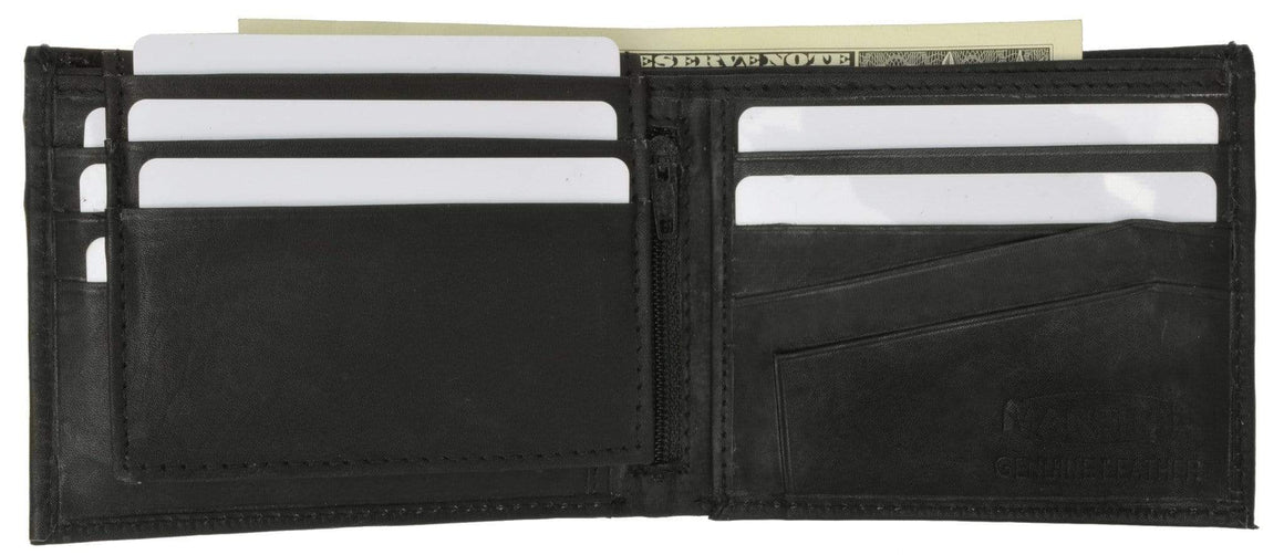 Cowhide Leather Removable Card ID Holder Mens Bifold Wallet 533 CF - wallets for men's at mens wallet