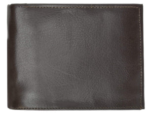 Cowhide Leather Removable Card ID Holder Mens Bifold Wallet 533 CF-menswallet