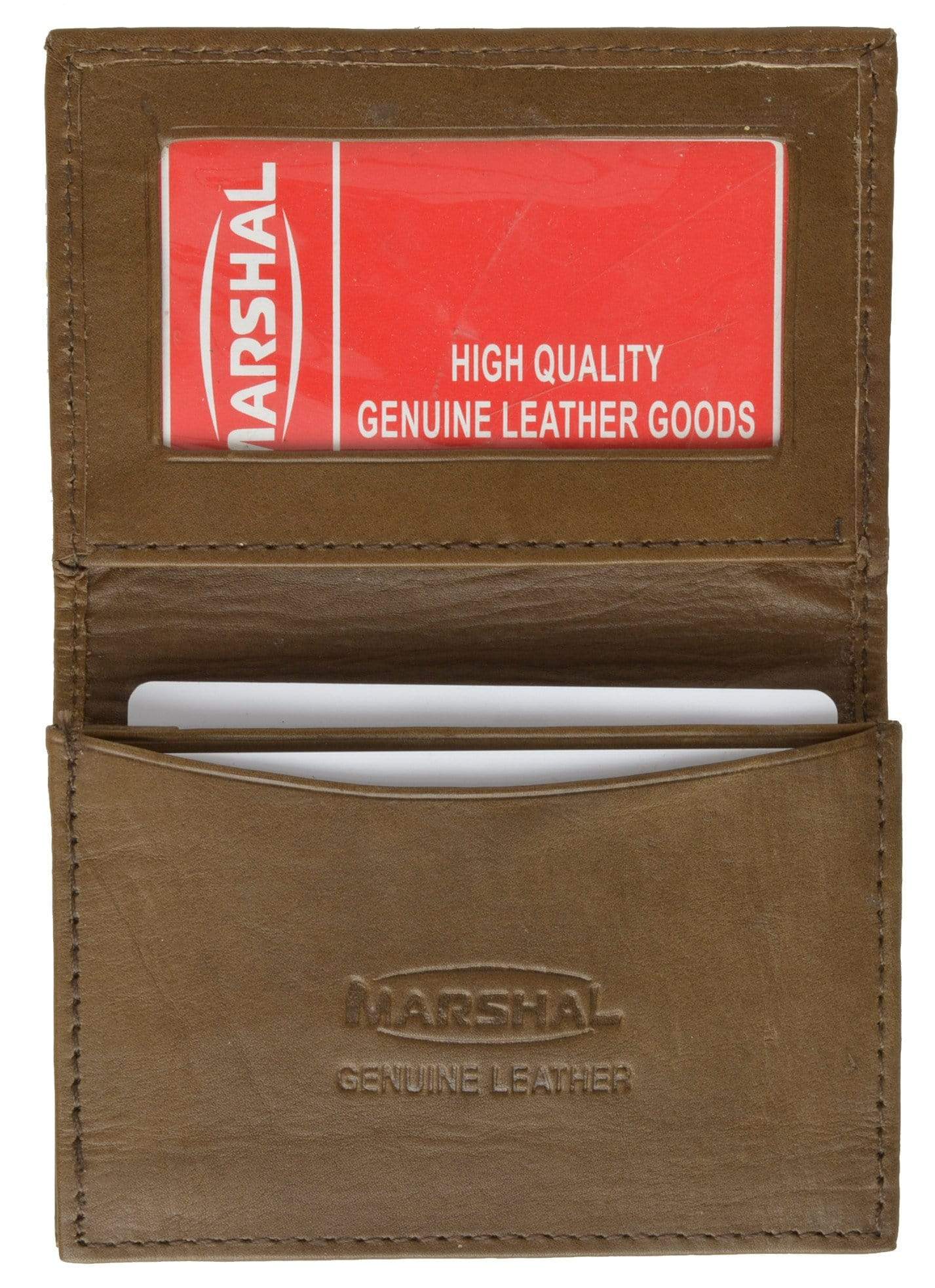 Marshal Genuine Leather Wallet Business Card Holder Expandable CreditCard with ID Window Marshal Genuine Leather Wallet Business Card Holder Expandable CreditCard with ID Window