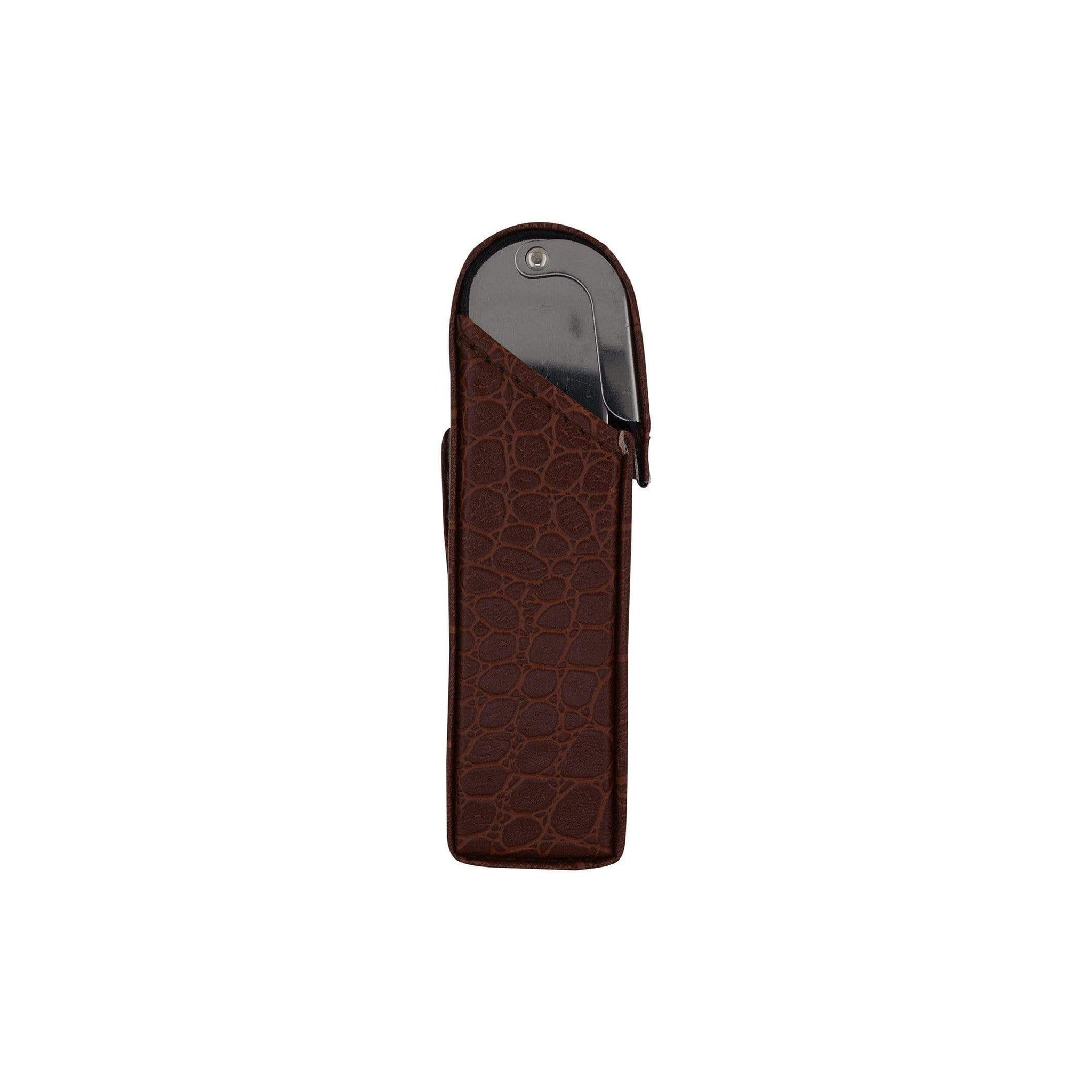 cigarette holder pouch Rivet Case making it a convenient accessory for those on the go Genuine Leather Zipper Around Cigarette